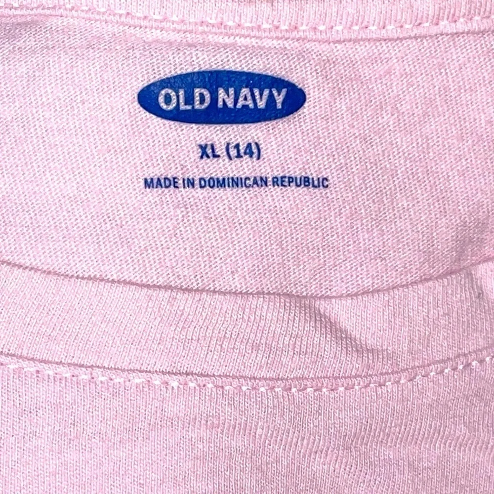 Old Navy Size XL (14) Girls “Oh Snap” High 5 Gingerbread Pink Long Sleeve Tee